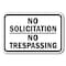 Signmission Safety Sign, 12 in Height, Aluminum, No Solicting - No S Tre A-1218 No Solicting - No S Tre - alternate 1